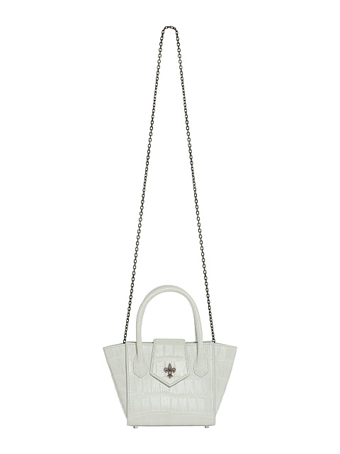 White crocodile leather bag, 4 White crocodile leather bag, 4
