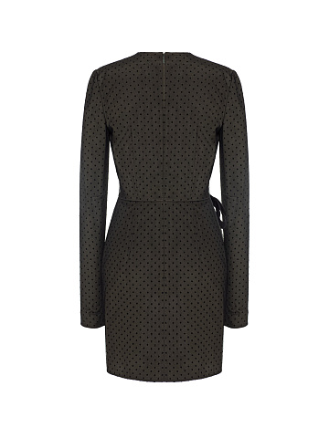 Khaki Polka Dot Mini Dress, 2