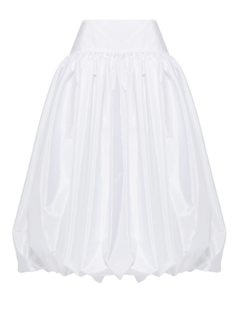 White Taffeta Midi Skirt, 3 White Taffeta Midi Skirt, 3