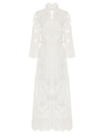 White Lace Midi Dress, 1