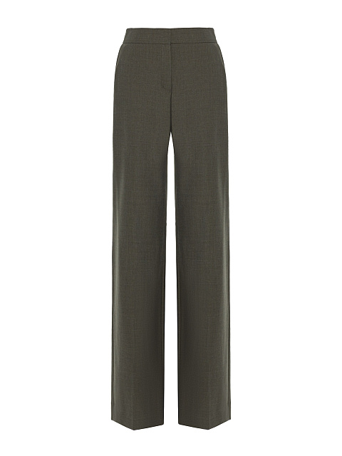 Straight-leg Khaki Trousers Made From Suiting Fabric, 1