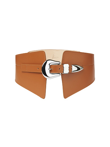Brown Leather Wide Belt, 1
