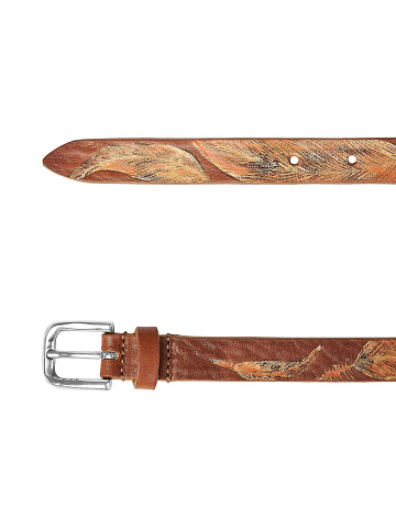 Brown Patterned Thin Belt , 2