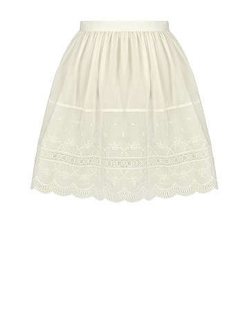 Beige Lace Trim Underskirt, 1