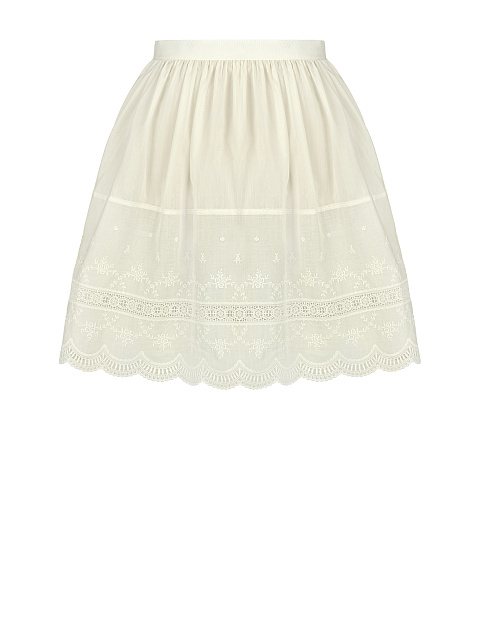 Beige Lace Trim Underskirt, 1