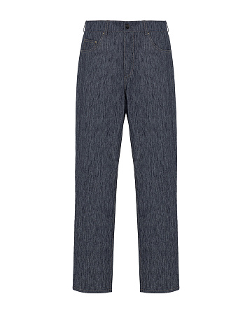 Blue Boyfriend Jeans With Embroidery On Pockets, 2