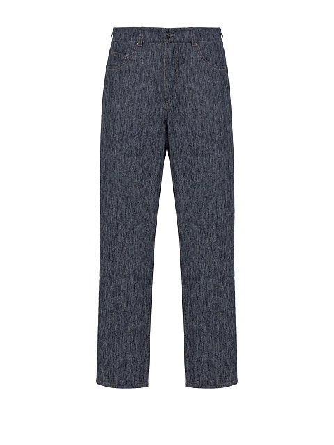 Blue Boyfriend Jeans With Embroidery On Pockets, 2