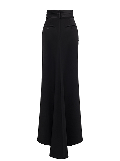 Black embroidered skirt, 4