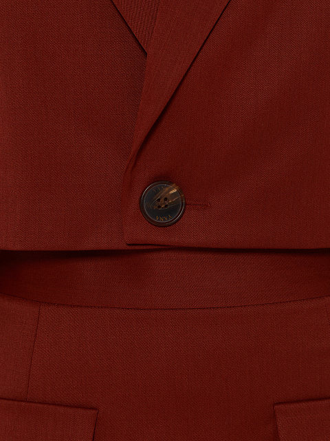 Bordeaux Wool Midi Skirt Suit, 4