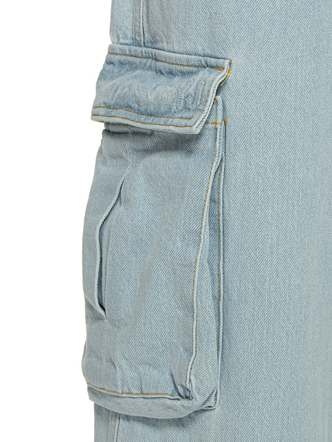 Light Blue Wide Leg Cargo Jeans, 4 Light Blue Wide Leg Cargo Jeans, 4