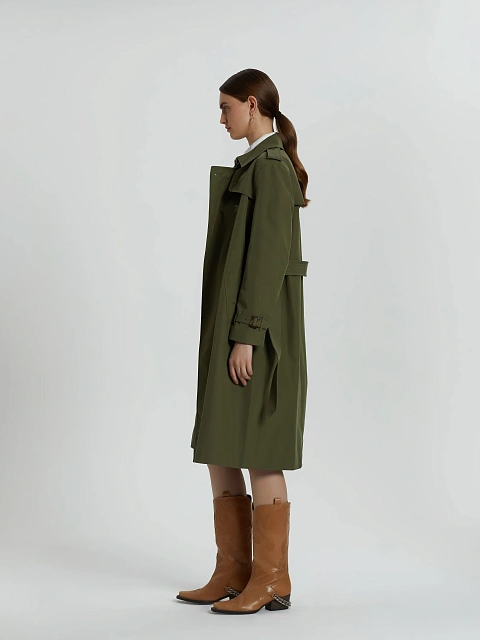 Khaki Cotton Trench Coat, 7 Khaki Cotton Trench Coat, 7