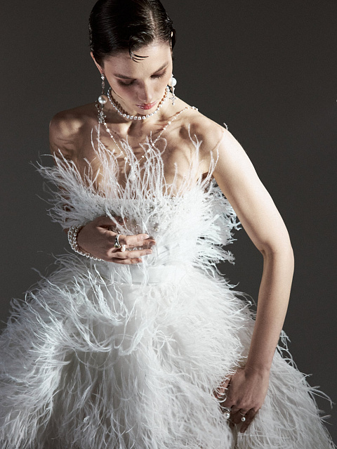 White Feather Tulle Dress, 7 White Feather Tulle Dress, 7