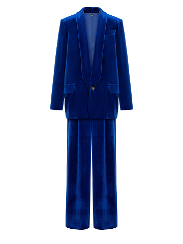 Blue Velvet Pant Suit, 1