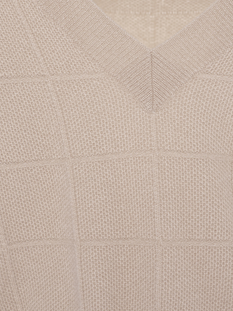 Beige Cashmere V-neck Sweater, 3 Beige Cashmere V-neck Sweater, 3