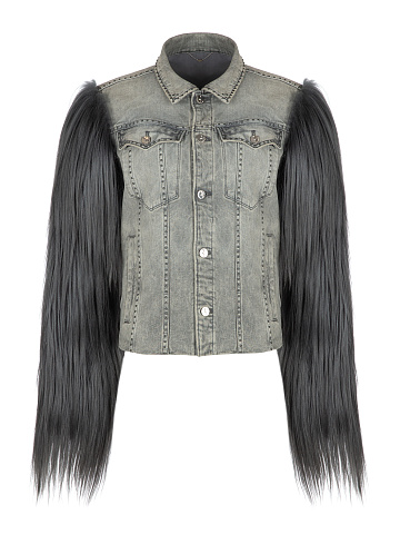 Grey Denim & Yak Fur Jacket, 1