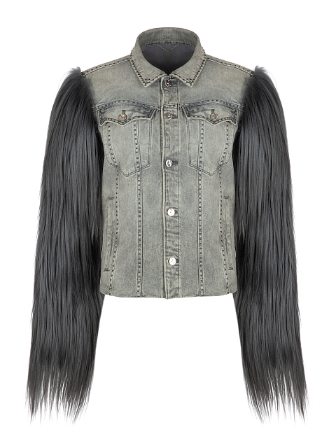 Grey Denim & Yak Fur Jacket, 1