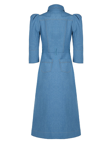 Blue Denim Midi Dress, 2
