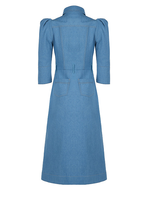 Blue Denim Midi Dress, 2 Blue Denim Midi Dress, 2