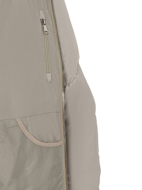 Taupe Unisex Hooded Puffer Jacket, 6