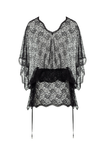 Black lace kimono, 2