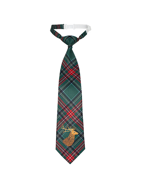 Green Printed Check Tie, 1 Green Printed Check Tie, 1