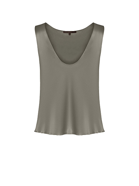 Gray silk top, 1