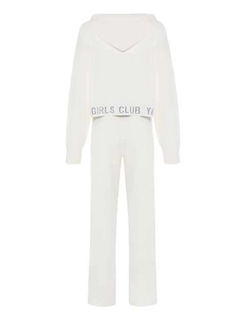 White "Hot Girls Club" Jersey Suit, 2 White "Hot Girls Club" Jersey Suit, 2