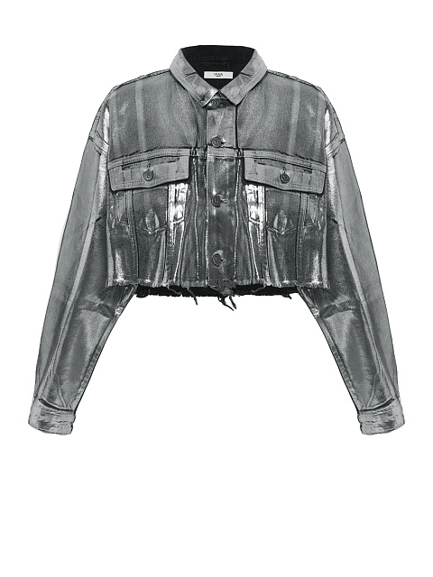 Silver Plated Black Denim Jacket, 1