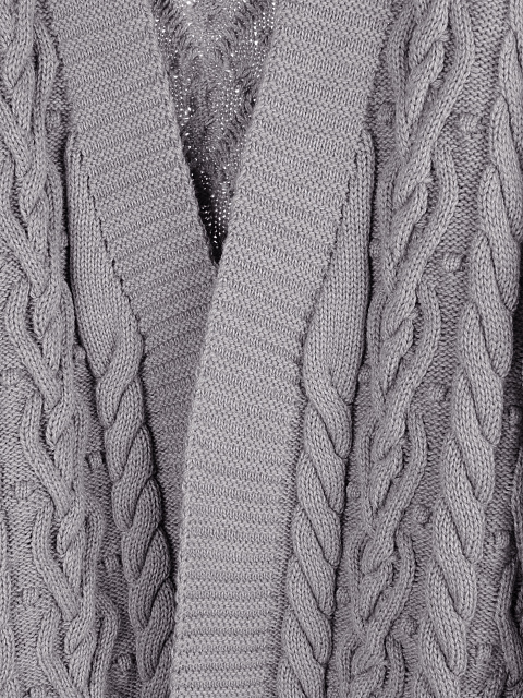 Light Grey Cable Knit Cardigan, 3