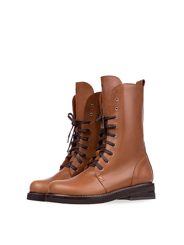 Brown Leather Army Boots, 1