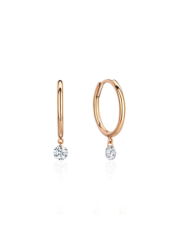 Rose gold hoops, 1
