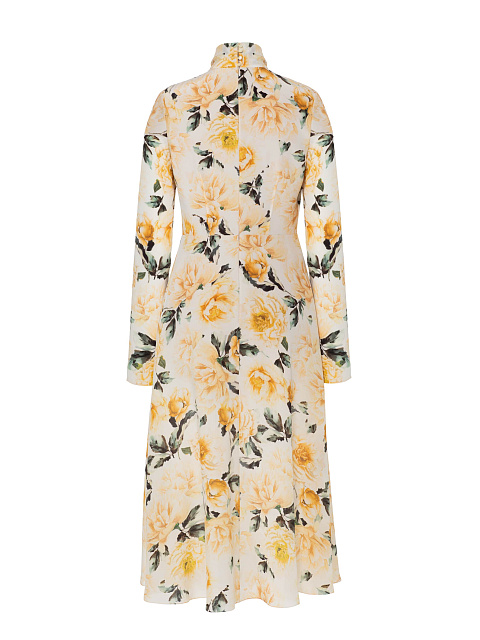 Milk Silk Midi Dress With Floral Print, 2