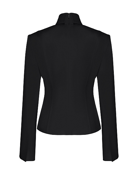 Black silk blouse, 2