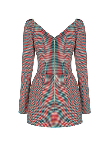 Red Checkered Mini Dress, 2