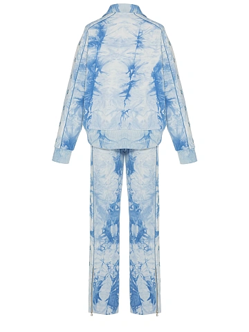Light Blue Embroidered Tie-dye Cotton Tracksuit, 2