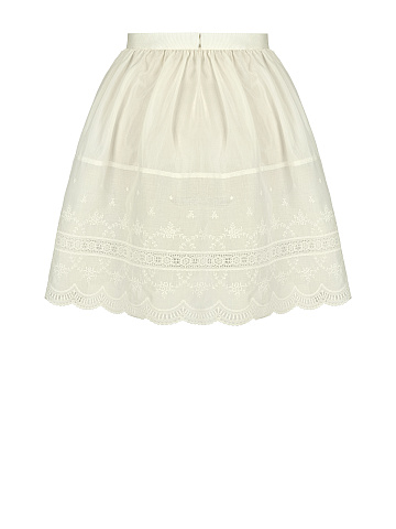 Beige Lace Trim Underskirt, 2