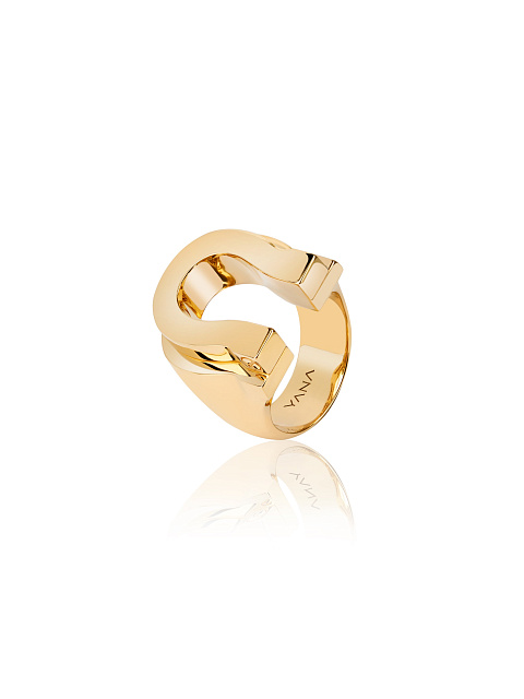 Yellow gold horseshoe ring, 1