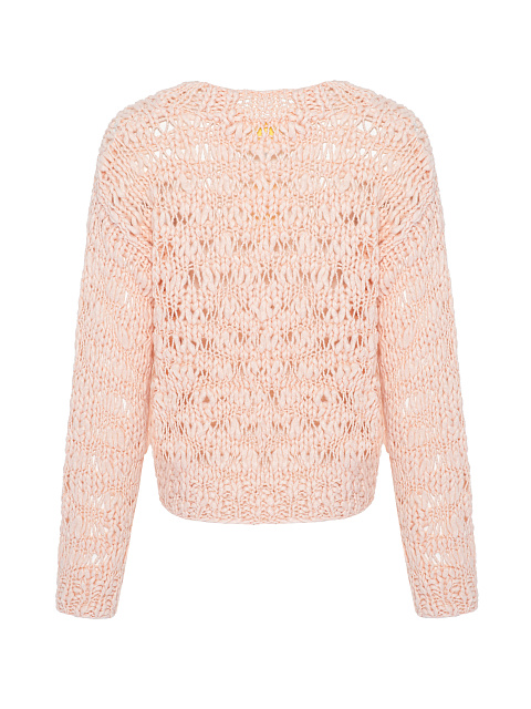 Pink Silk & Cashmere Cropped Sweater, 2 Pink Silk & Cashmere Cropped Sweater, 2