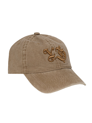 Brown vintage-denim cap with embroidery, 1