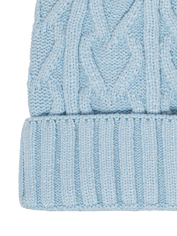 Light blue cable-knit beanie, 2
