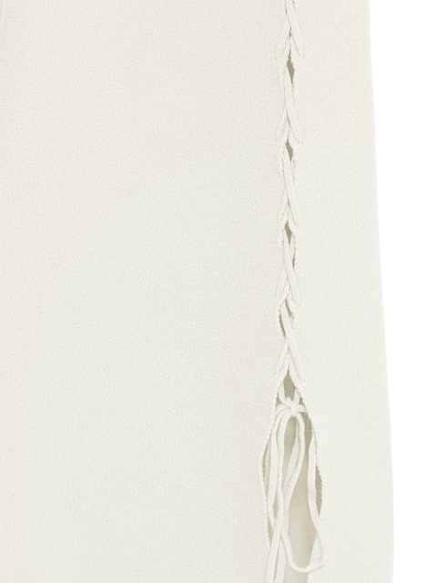 White Lace Up Jersey Maxi Dress, 4 White Lace Up Jersey Maxi Dress, 4