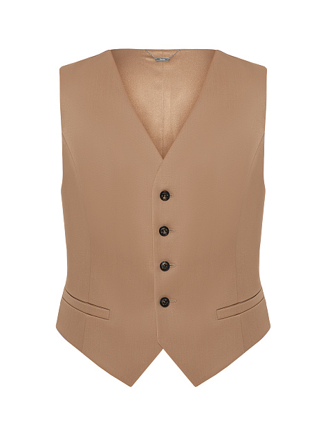 Beige Wool Pant Suit, 5