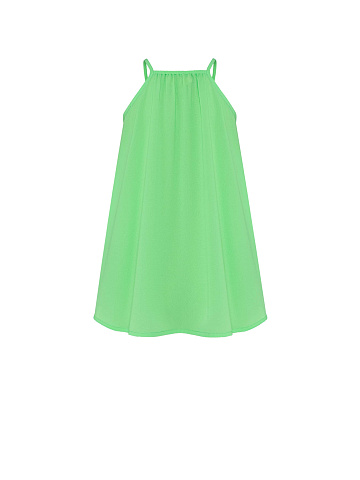 Green chiffon dress for children, 2