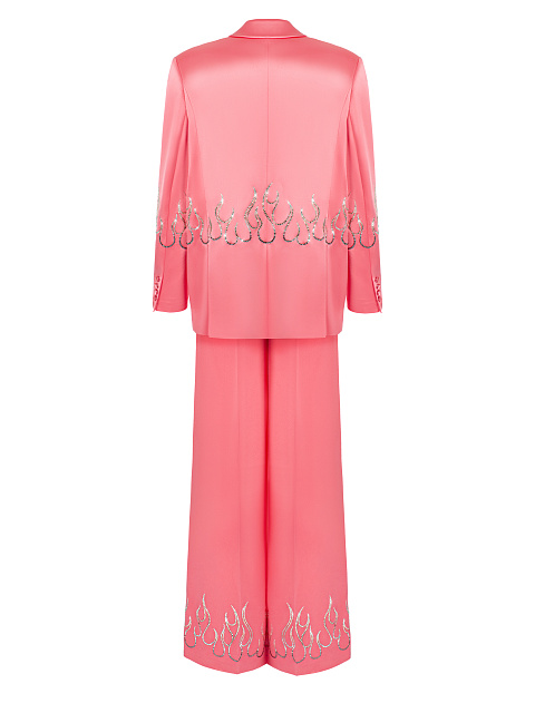 Hot Pink Rhinestones Silk Suit, 2