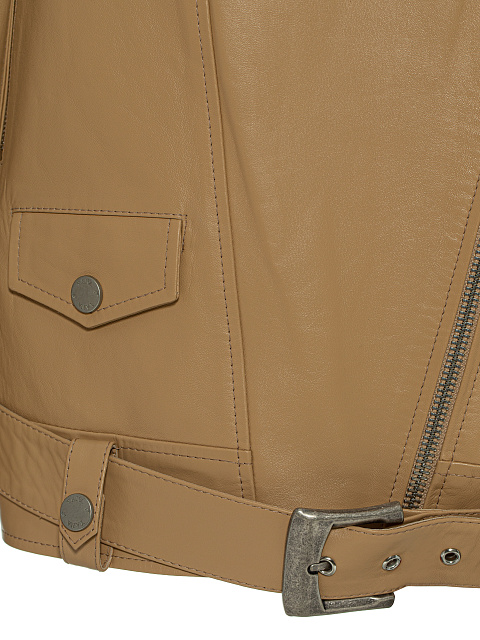 Oversized Beige Studded Biker Jacket, 3 Oversized Beige Studded Biker Jacket, 3
