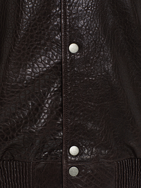 Brown leather bomber jacket, 6