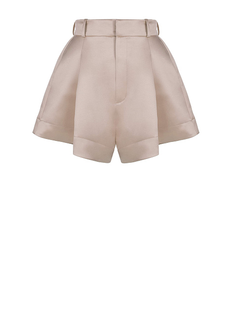 Beige satin shorts, 1 Beige satin shorts, 1