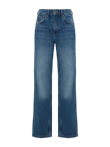 Blue Straight Leg Jeans, 1