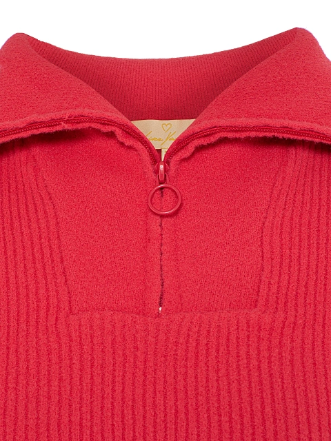 Red cropped zip cardigan, 3 Red cropped zip cardigan, 3