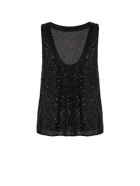 Black sequin top, 1